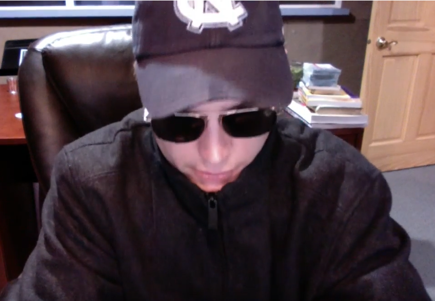 Picture of Nate Agapi coding (definitely not a spy)